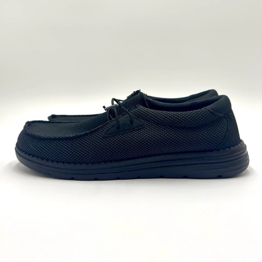 BRUNO MARC BLS211 Men's Black Elastic Lace Casual Comfort Shoes Size 9